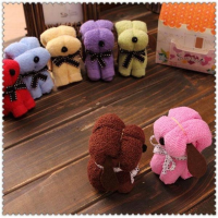 Fashion Creative Dog Cake Shape Towel Cotton Washcloth Wedding Gifts