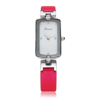 Fashion Kimio Kw503 Silver Crystal Pu Leather Women Quartz Wrist Watch