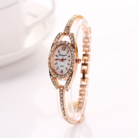 Fashion Ladies Wrist Watch Rhinestones Dial Alloy Women Bracelet Quartz Watch