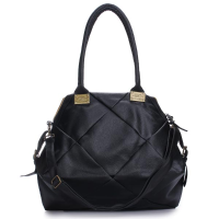 Fashion Pu Leather Patchwork Plaid Big Capacity Handbag Crossbody Bag