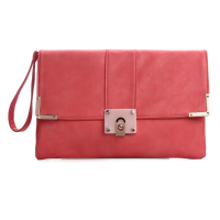 Fashion Pu Leather Pure Color Hasp Clutches Bag Crossbody Bag