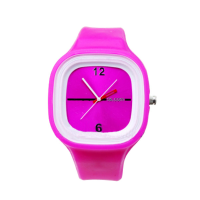 Fashion Unisex Candy Color Jelly Silicone Strap Quartz Wrist Watch
