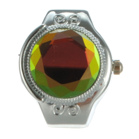 Fashion Women Crystal Finger Ring Watch Adjustable