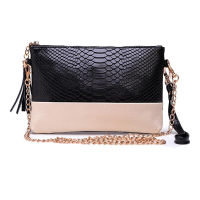 Fashion Women Tassel Snake Grain Day Clutch Bags Chain Shoulder Bags