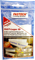 FASTECH® 610 010 Bag Markeringsveld klittenband Om vast te plakken Wit 10 stuk(s)