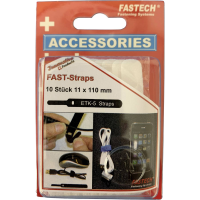 FASTECH® 800 010C Klittenband kabelbinder Om te bundelen Haak  en lusdeel (l x b) 110 mm x 11 mm Wit 10 stuk(s)