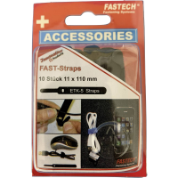 FASTECH® 800 330C Klittenband kabelbinder Om te bundelen Haak  en lusdeel (l x b) 110 mm x 11 mm Zwart 10 stuk(s)