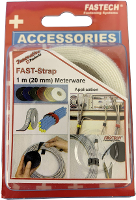 FASTECH® 910 010 Klittenband Om te bundelen Haak  en lusdeel (l x b) 1000 mm x 20 mm Wit 1 m
