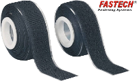 FASTECH® 919 330 Klittenband Om vast te plakken Haak  en lusdeel (l x b) 2000 mm x 25 mm Zwart 1 paar