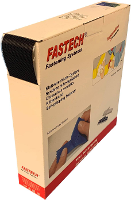 FASTECH® B50SKL01E999925 Klittenband Om vast te plakken Hotmelt Haakdeel, Extra sterk (l x b) 25000 mm x 50 mm Zwart 25 m