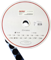 FASTECH® Klittenband punt Om vast te plakken Hotmelt Haakdeel (Ø) 35 mm Zwart 5 m