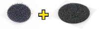 FASTECH® Klittenband punten Om vast te plakken Hotmelt Haak  en lusdeel (Ø) 20 mm Zwart 1 paar