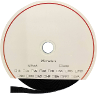 FASTECH® T0101699990125 Klittenband Om op te naaien Haakdeel (l x b) 25000 mm x 16 mm Zwart 25 m