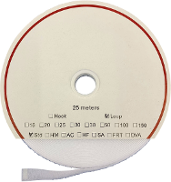 FASTECH® T0202500000325 Klittenband Om vast te plakken Hotmelt Lusdeel (l x b) 25000 mm x 25 mm Wit 25 m