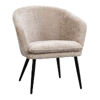 Fauteuil Cloe   stof   beige   Leen Bakker