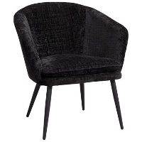 Fauteuil Cloe   stof   zwart   Leen Bakker