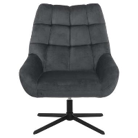 Fauteuil Devin   stof   donkergrijs   Leen Bakker
