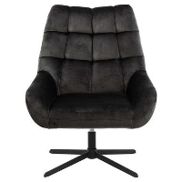 Fauteuil Devin   stof   grijsbruin   Leen Bakker