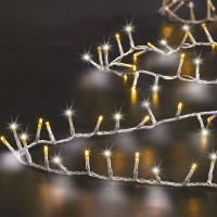 Clusterverlichting   helder wit   750 leds   1875 cm   transparant snoer