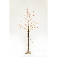 Feeric Christmas Lichtboom   bruin   150 cm   280 led lichtjes   warm wit   met besjes