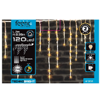 Ijspegelverlichting   120 led lampjes   warm wit   200 cm  buiten   8 functies  batterij