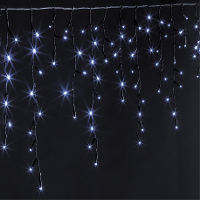 Ijspegelverlichting   240 led lampjes   helder wit   400 cm  buiten   8 functies  batterij