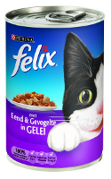 Felix Blik Stuk Eend/gevogelte In Gelei Kattenvoer #95;_400 Gr