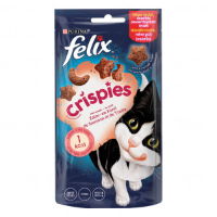 Felix Crispies met zalm  & forelsmaak kattensnacks 180 g