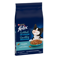 Felix Dubbel Zo Lekker Adult met zalm en zeevis kattenvoer 7,5 kg
