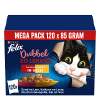 Felix Dubbel Zo Lekker Countryside Selectie in gelei natvoer kat (megapack) 1 x (120 x 85 g)