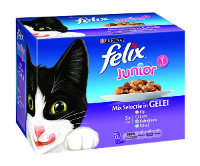 Felix Pouch Junior Mix Selectie In Gelei Kattenvoer 12 X 100 Gr