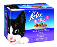 Felix Pouch Junior Mix Selectie In Gelei Kattenvoer 12x100 Gr