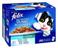 Felix Pouch Elke Dag Feest Double Delicious Vis Kattenvoer #95;_12x100 Gr