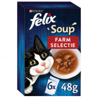 Felix Soup Original Farm Selectie kattensoep 4 x (6 x 48 g)