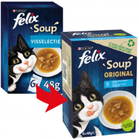 Felix Soup Original Visselectie Kattensoep 8 x (6 x 48 g)