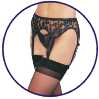 Female Sexy Hot Lace Jacquard Stockings Garter Belt Intimate