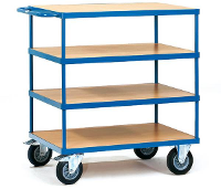 Fetra Hauptartikel 2443 Tafelwagen Staal Poedercoating Laadvermogen (max.): 500 Kg Stralend blauw (RAL 5007)