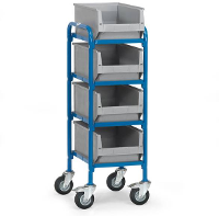 Fetra Hauptartikel 32921 Etagewagen Staal Poedercoating Laadvermogen (max.): 250 Kg Stralend blauw (RAL 5007)