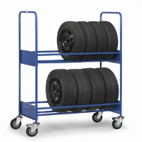 Fetra Hauptartikel 4586 Bandenwagen Staal Poedercoating Laadvermogen (max.): 250 Kg Materiaal banden=Massief rubber