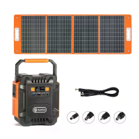 [EU Direct] FlashFish TSP 18V 100W Opvouwbaar Zonnepaneel Noodenergie Set met 48000mAh 172Wh 200W 220V Power Station + m
