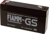 Fiamm PB 6 1,2 4,8 Loodaccu 6 V 1.2 Ah Loodvlies (AGM) (b x h x d) 97 x 58 x 54 mm Kabelschoen 4.8 Mm Onderhoudsvrij, Geringe zelfontlading