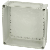 Fibox Base, PC Openings, 4x size 2 flange 3530095 Behuizing onderkant 280 x 280 x 100 Polycarbonaat Grijs wit (RAL 7035) 1 stuk(s)