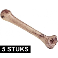 5X Halloween/horror/skeletten decoratie botten 33 cm