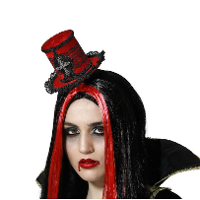 Halloween/horror verkleed diadeem hoedje   vampier queen/princess   kunststof   dames/meisjes