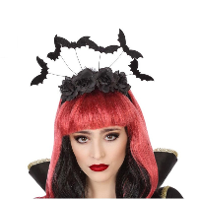 Halloween/horror verkleed diadeem/tiara   dark zombie queen   kunststof   dames/meisjes