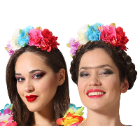 Halloween/horror verkleed diadeem/tiara   met grote bloemen   kunststof   dames/meisjes