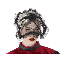 Halloween/horror verkleed diadeem/tiara/sluier   zombie/heks/lady   kunststof   dames/meisjes