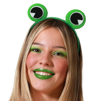 Verkleed diadeem kikker oren/oortjes   meisjes/dames   Carnaval