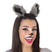 Verkleed diadeem wolf/wolven oren/oortjes   meisjes/dames   Carnaval