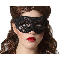 Verkleed oogmasker   zwart   kant patroon   volwassenen   Halloween/gemaskerd bal